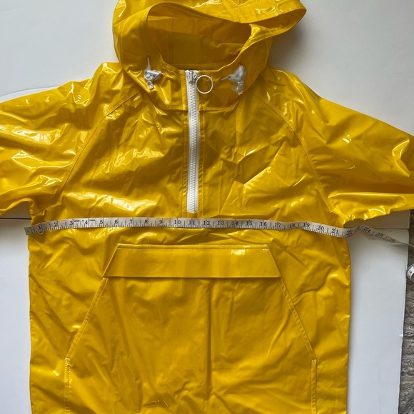 NWT Tory Sport Yellow Rain Coat Rain Jacket Womens Size XS/S Yellow Anorak - Picture 5 of 15
